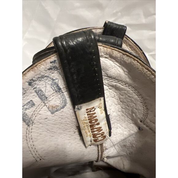 Cowtown Boots Black Leather 6.5 main image 8